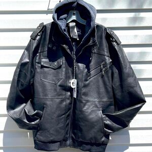 David OutWear El Salvador Premium PU Leather Jacket Black XL, Biker/Motorcycle